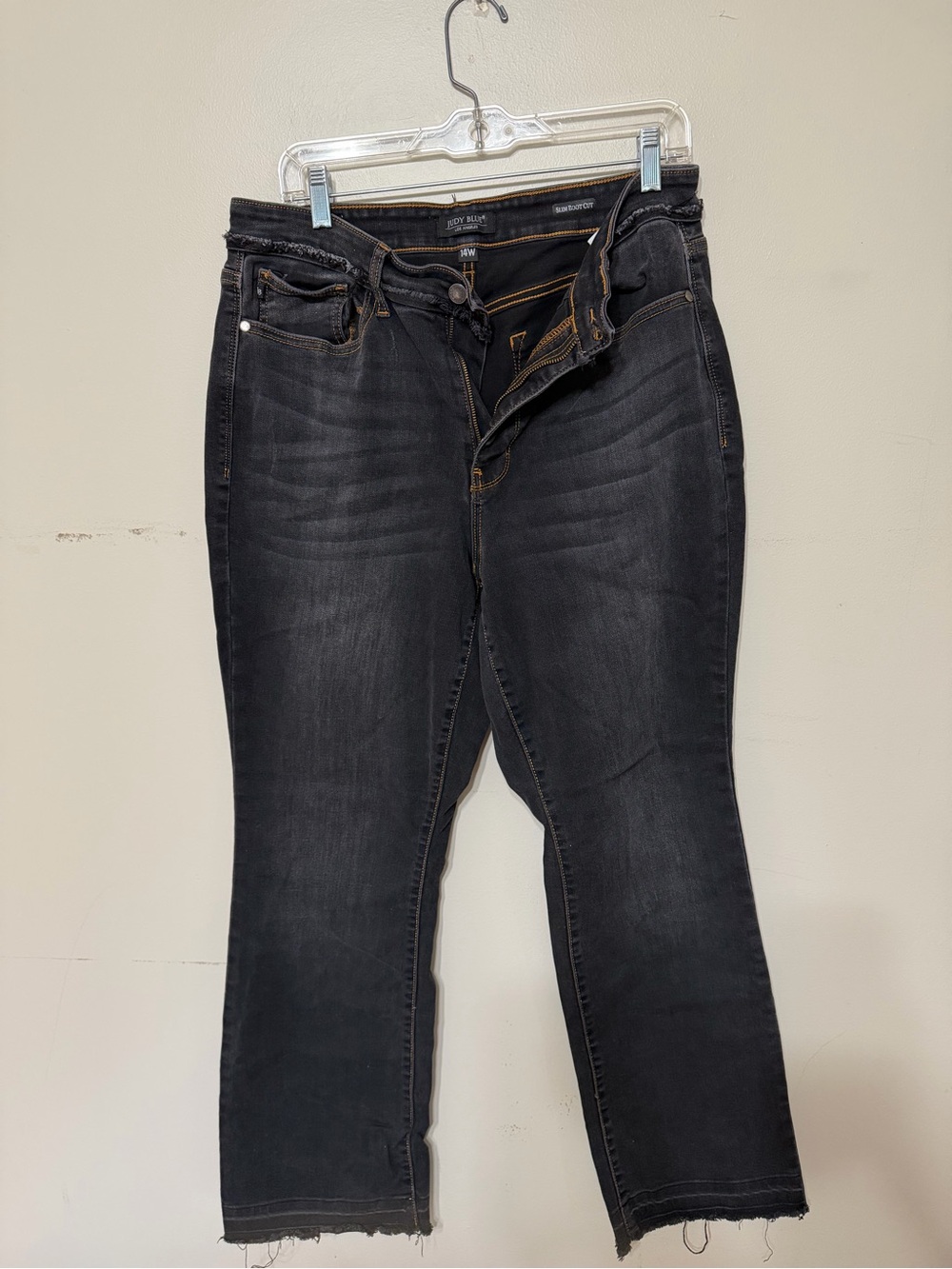 Judy Blue Washed Black Straight-Leg Jeans